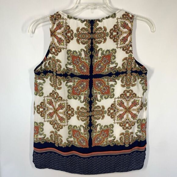 41 Hawthorn Women's Pullover Paisley Sleeveless Blouse Multicolor Size Medium - Picture 9 of 10